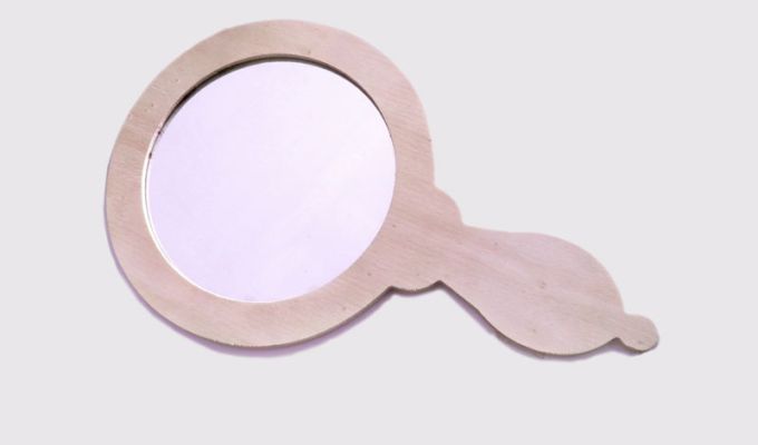 Ξύλινος Καθρέπτης  18x29.5cm