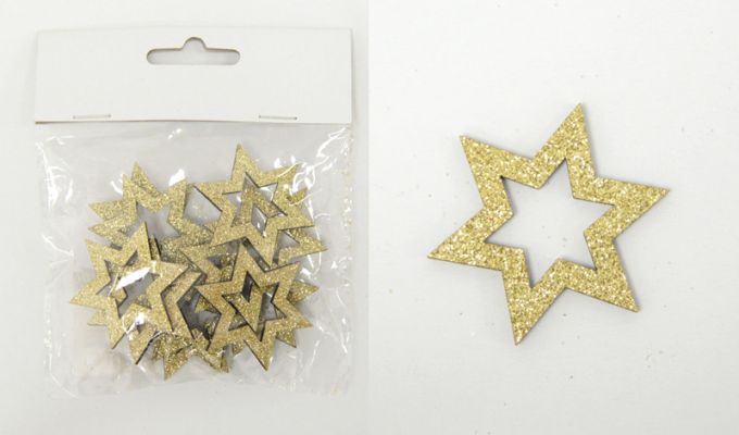 Αστέρι Με Γκλίντερ 3cm Σέτ 12 Τεμάχια