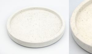 ΣΤΡΟΓΓΥΛΟ ΠΙΑΤΟ ΑΠΟ ΠΟΡΟΛΙΘΟ 20cm 0621537