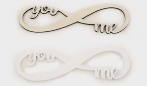 ΞΥΛΙΝΟ ΑΠΕΙΡΟ ΜΕΓΑΛΟ YOU&ME 18cm x 6cm /1 ΤΕΜΑΧΙΟ