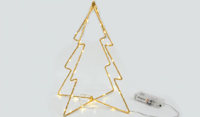 Μεταλλικό Δέντρο Πτυσόμενο Με LED 26x20cm