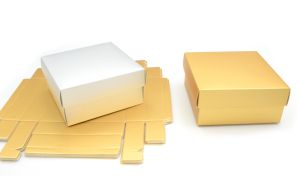 ΧΑΡΤΙΝΟ ΚΟΥΤΙ ΜΕ ΚΑΠΑΚΙ ΧΡΥΣΟ/ΑΣΗΜΙ 13cm x 13cm x 6cm 0402259