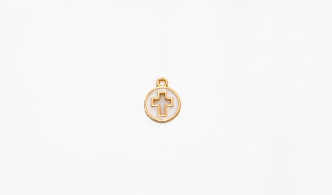 ΜΕΤΑΛΛΙΚΟΣ ΣΤΑΥΡΟΣ ΣΤΡΟΓΓΥΛΟ ΜΕ ΣΜΑΛΤΟ 1.1cm x 1.4cm 0517986 /50 ΤΕΜΑΧΙΑ