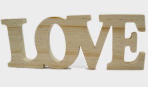 ΞΥΛΙΝΟ LOVE 31cm x 11cm ΦΥΣΙΚΟ