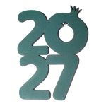 Ξύλινο Διακοσμητικό 2027 με Σχέδιο Ροδιού Διάφορα Χρώματα ΝΒ789 8x6.2εκ