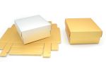 ΧΑΡΤΙΝΟ ΚΟΥΤΙ ΜΕ ΚΑΠΑΚΙ ΧΡΥΣΟ-ΑΣΗΜΙ 13cm x 13cm x 6cm 0402259