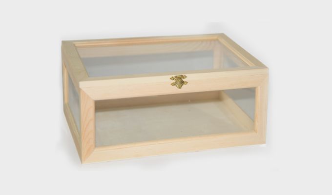 ΞΥΛΙΝΟ ΚΟΥΤΙ ΜΕ ΤΖΑΜΙ 31cm x 22cm x Y12cm 0519679